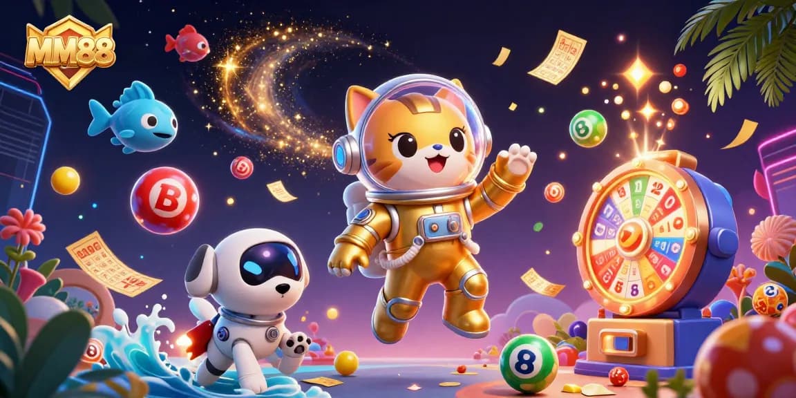 Immerse in MM88's vibrant gambling universe with exciting lottery-themed elements.
