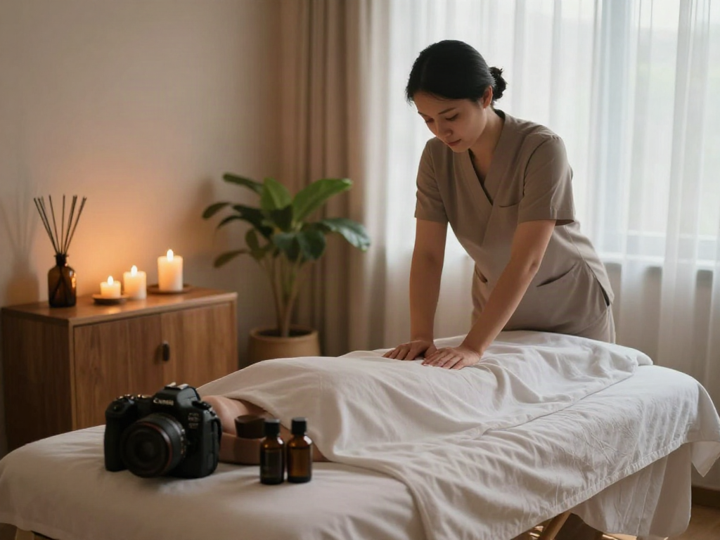 Experience 경기광주출장안마 in a peaceful wellness center with ambient lighting and soothing decor.