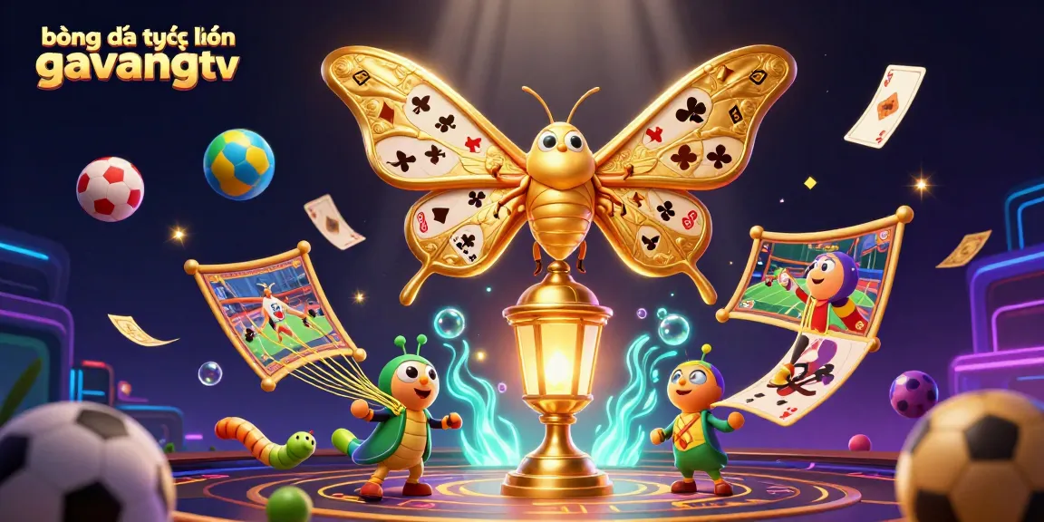 bóng đá trực tuyến gavangtv showcases thrilling sports betting action with animated elements and golden motifs