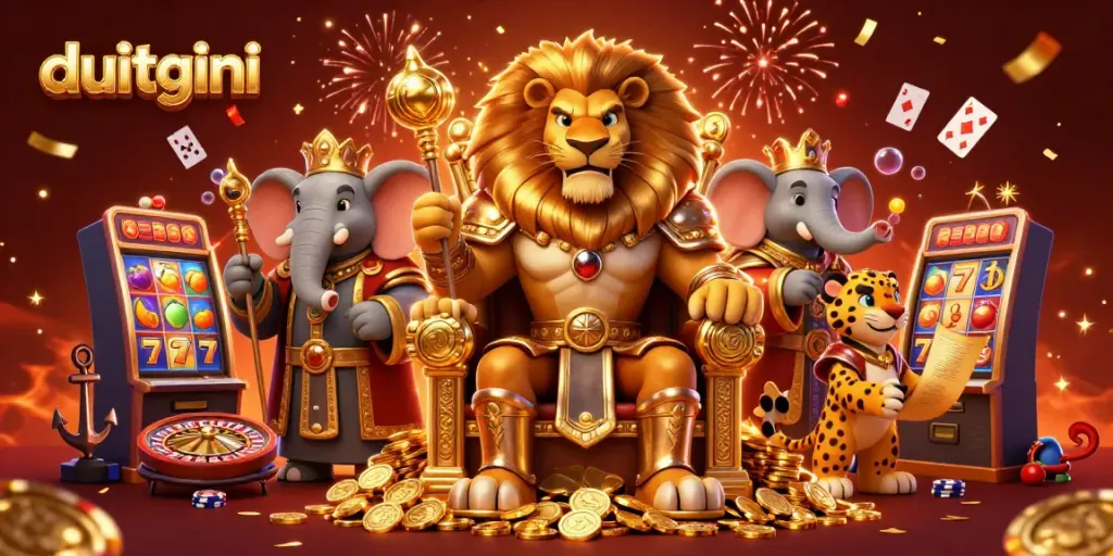 Engage with DuitGini's vibrant, expertly crafted online casino atmosphere filled with exciting gaming elements.