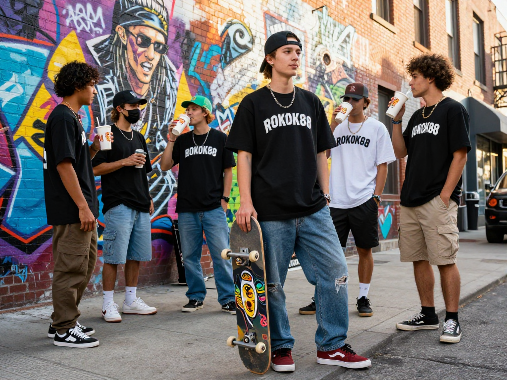 Exciting ROKOK88 alternatif streetwear scene showcasing vibrant urban style and community spirit.