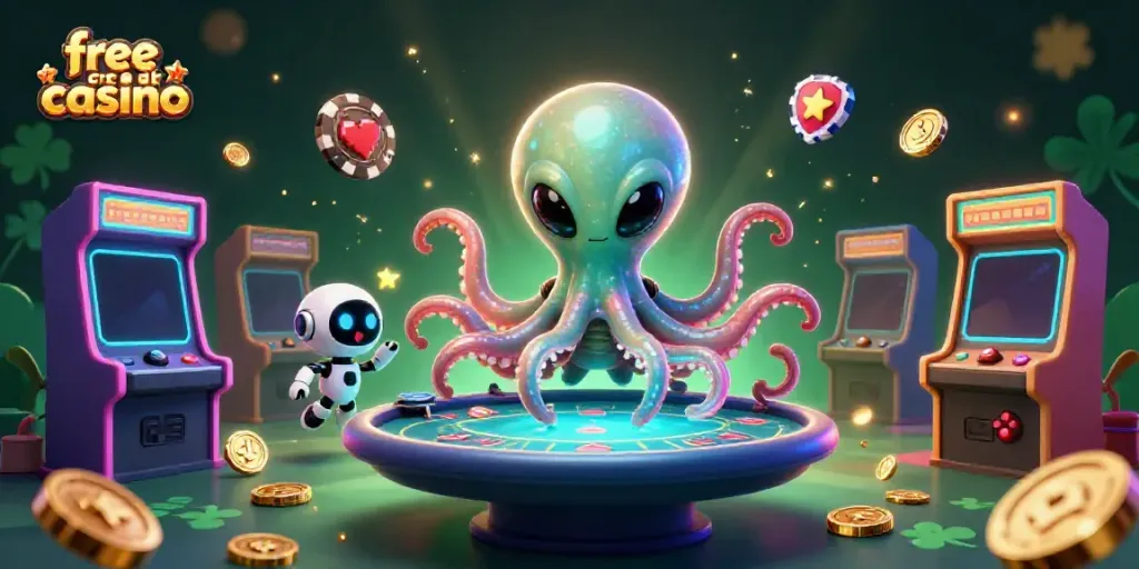Experience thrilling gaming at a free credit casino with vibrant characters and dynamic action.