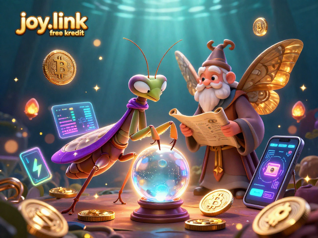 Experience joy.link free kredit wins with our magical fortune teller scene illustrating vibrant casino elements.