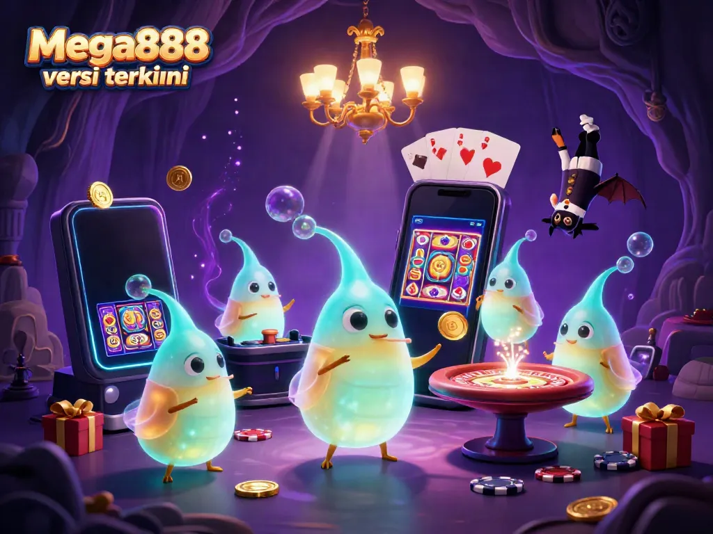 Enjoy the thrill of mega888 versi terkini with glowing glowworms lighting the exciting cave casino scene.
