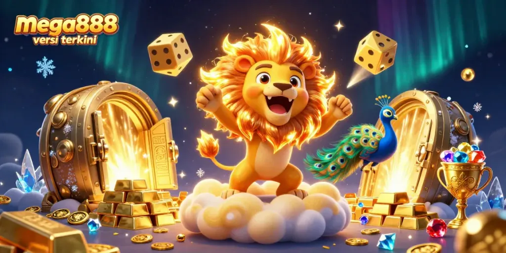Experience the thrilling mega888 versi terkini adventure with vibrant casino elements and dynamic characters.